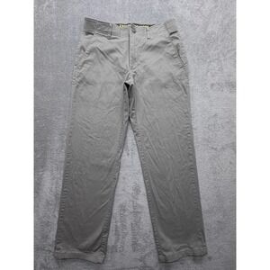 Lee Extreme Motion Pants Mens Measured 32x29 Gray Regular Fit Chino Straight